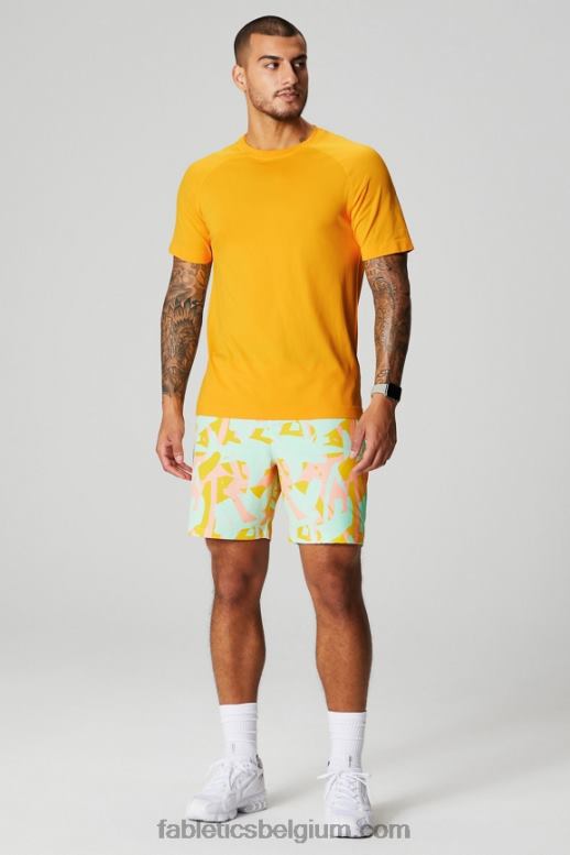 zonsondergang geel Heren de trainingsdag tee 175 Fabletics LH20J3462