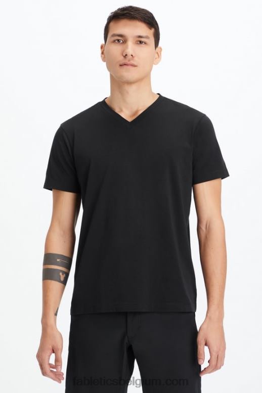 zwart Heren de 24-7 v-hals Fabletics LH20J3491