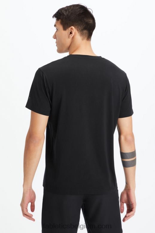zwart Heren de 24-7 v-hals Fabletics LH20J3491