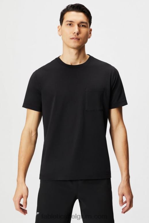 zwart Heren het 24-7 pocket-T-shirt Fabletics LH20J3448
