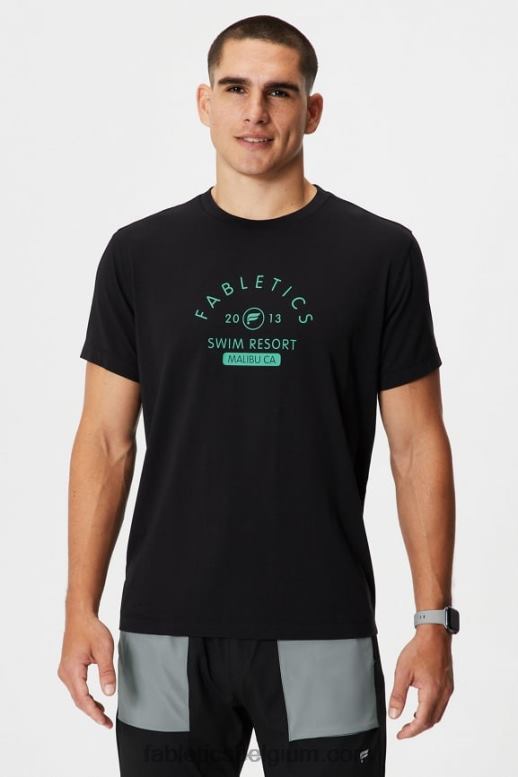 zwart zwemmen Heren de 24-7 tee 182 Fabletics LH20J3507