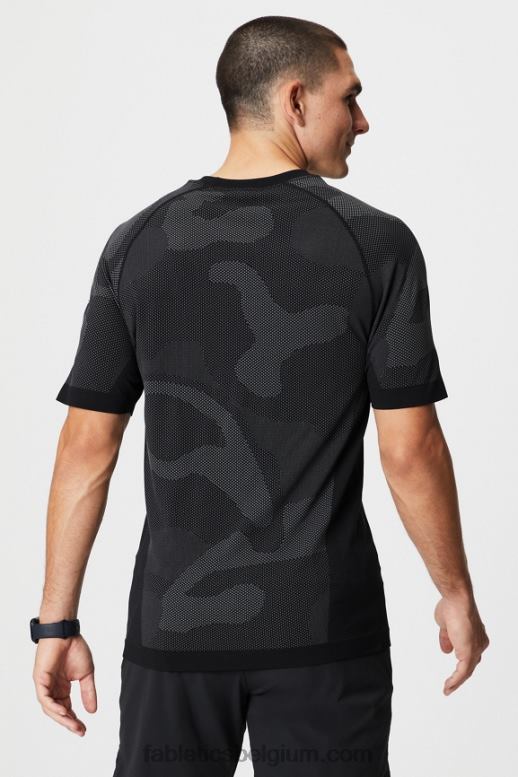 zwarte zomergolven Heren de trainingsdag tee 174 Fabletics LH20J3460