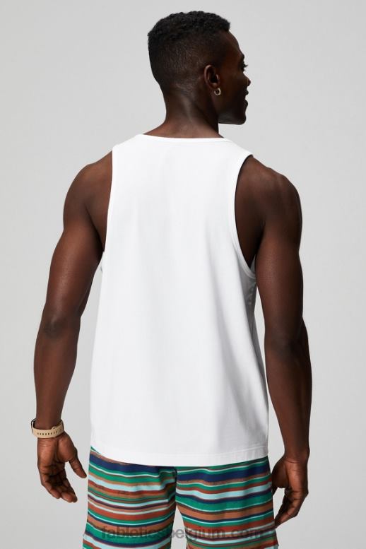 klassiek wit Heren de 24-7 tank Fabletics LH20J3379