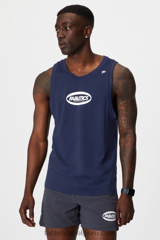 marine ovaal Heren de trainingsdagtank Fabletics LH20J3388