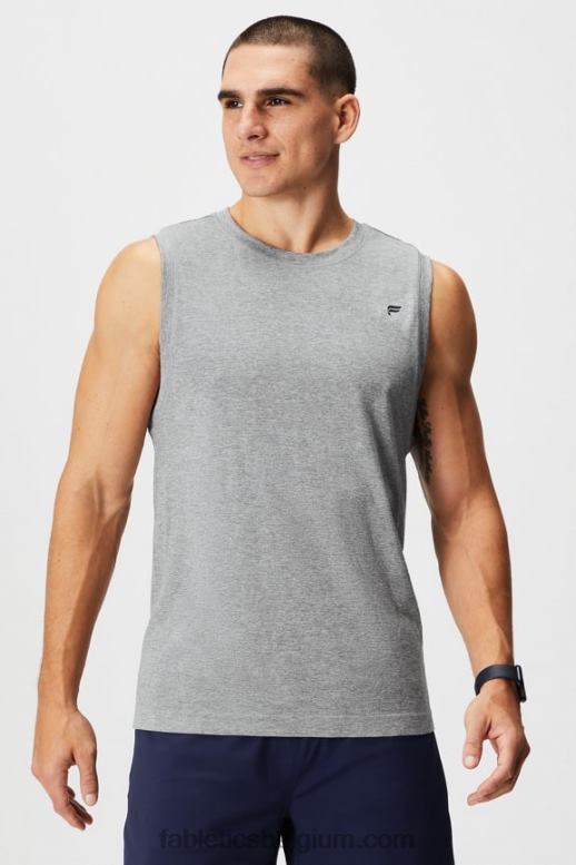 midden grijs htr Heren de trainingsdag spiertank Fabletics LH20J3374