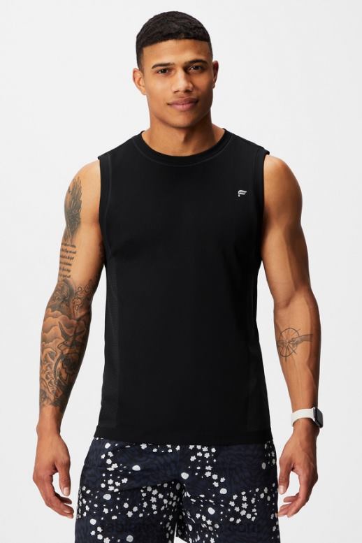 zwart Heren de trainingsdag spiertank Fabletics LH20J3372