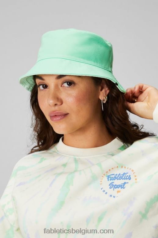 gesuikerde limoen/hypergras vrouwen omkeerbare vissershoed Fabletics LH20J3020