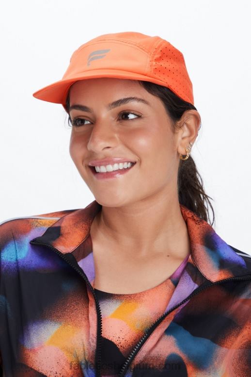sinaasappelnectar vrouwen performance hoed met 5 panelen Fabletics LH20J3029