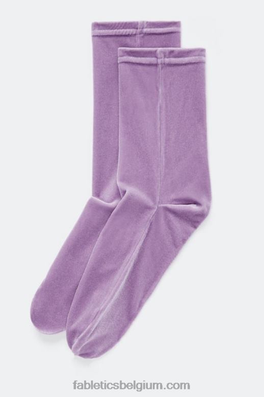 helder lila vrouwen velours sok Fabletics LH20J3004