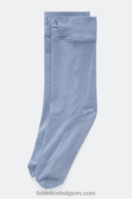 vervaagde denim vrouwen restoregebreide sok 9'' Fabletics LH20J2991