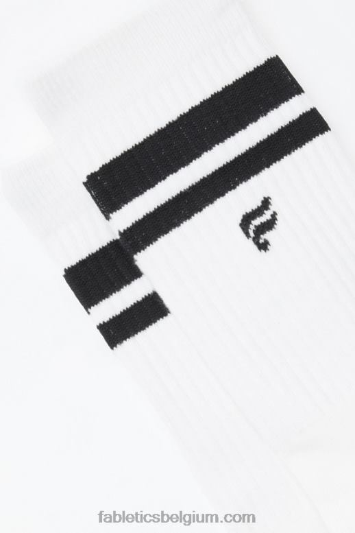 witte streep vrouwen de alledaagse crew sok Fabletics LH20J2968