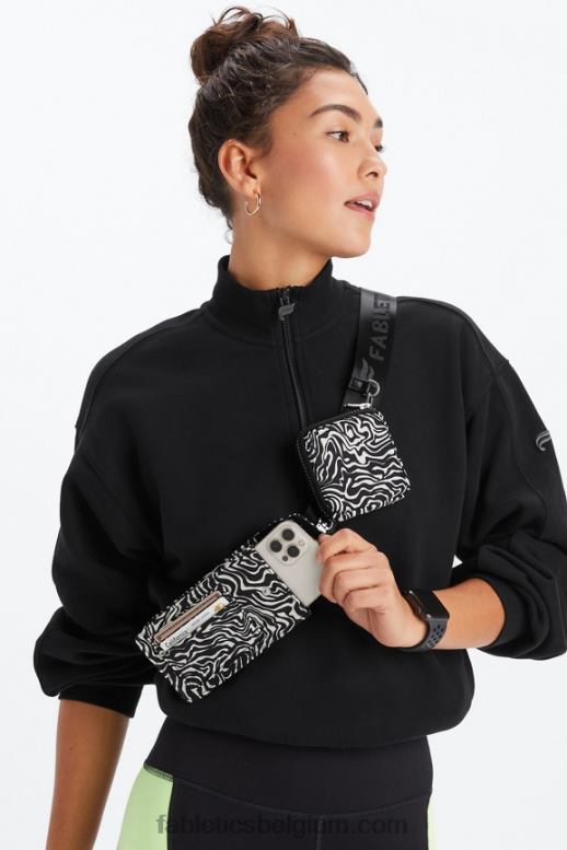 mini gemarmerde zebra vrouwen modulaire crossbody-clip Fabletics LH20J2923