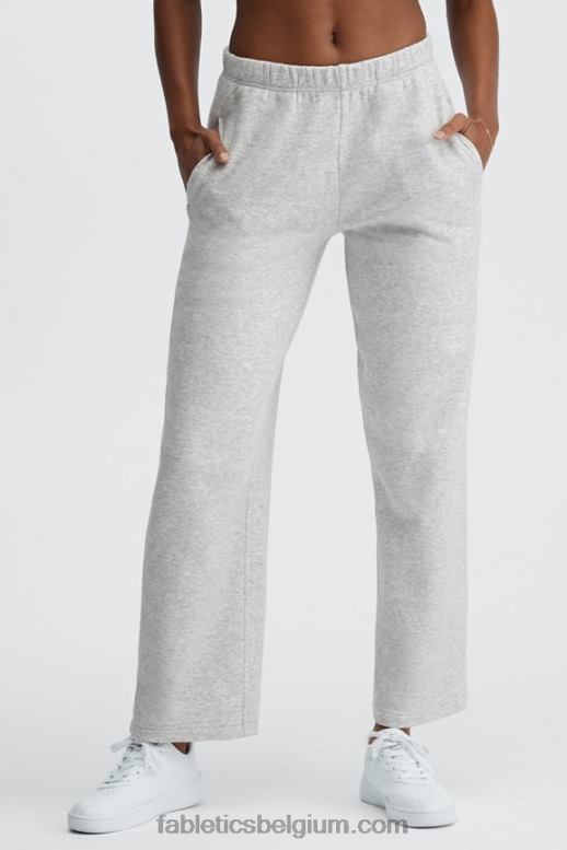 beton/zijde vrouwen go-to wijde pijpen joggingbroek Fabletics LH20J111