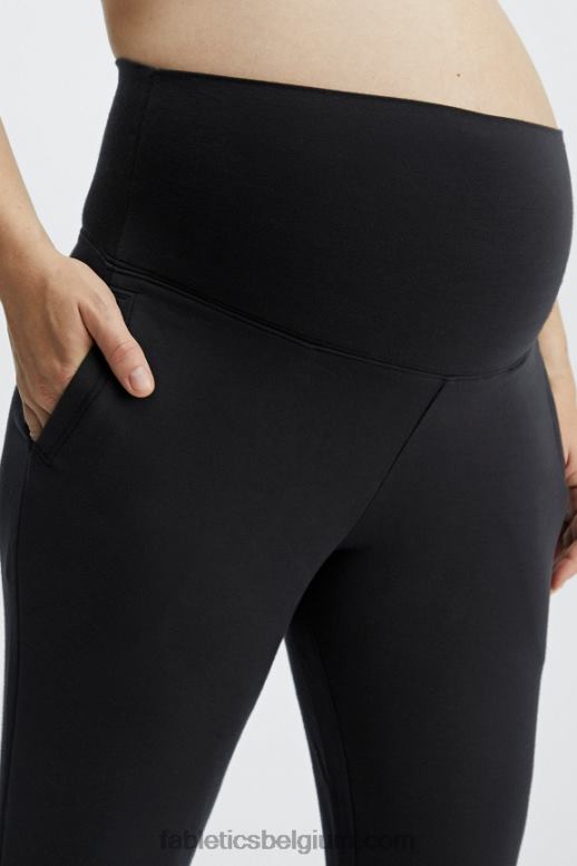 blauwe nova bandana/tapioca vrouwen zwangerschapsjoggingbroek van badstof Fabletics LH20J179