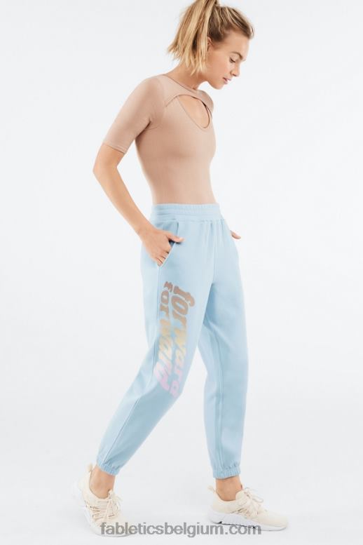blauwe steen/vooruit vrouwen reina grafische joggingbroek Fabletics LH20J145