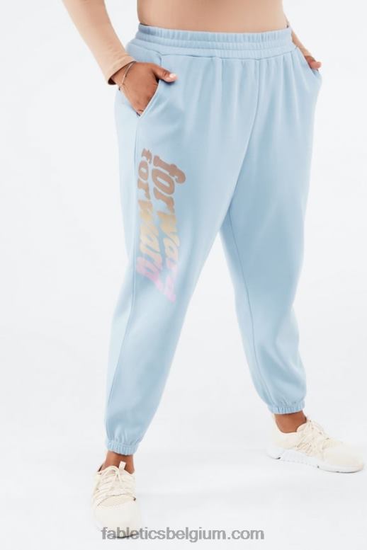 blauwe steen/vooruit vrouwen reina grafische joggingbroek Fabletics LH20J146