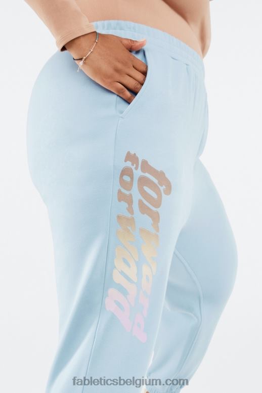 blauwe steen/vooruit vrouwen reina grafische joggingbroek Fabletics LH20J146