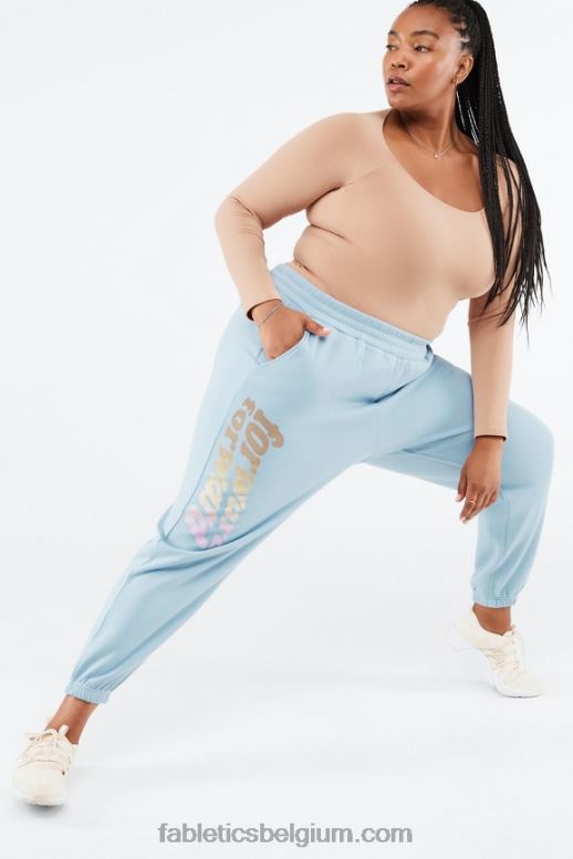 blauwe steen/vooruit vrouwen reina grafische joggingbroek Fabletics LH20J146