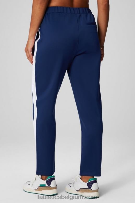 collegiale marine/multi strepen vrouwen taps toelopende tricot broek Fabletics LH20J33