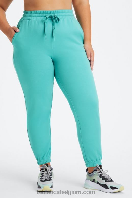 donker cyaan/haver vrouwen eco go-to klassieke joggingbroek Fabletics LH20J90