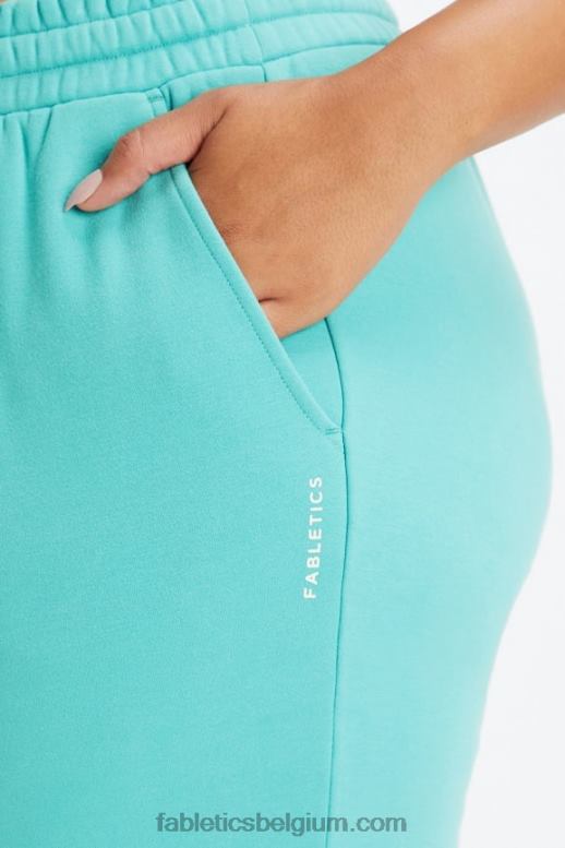 donker cyaan/haver vrouwen eco go-to klassieke joggingbroek Fabletics LH20J90