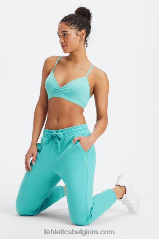 donker cyaan/haver vrouwen eco go-to klassieke joggingbroek Fabletics LH20J90