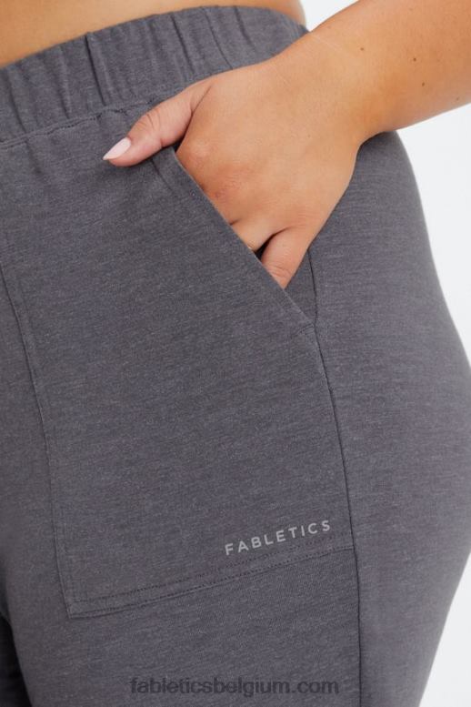 donkere zoete kers/soft shell vrouwen restoreknit taps toelopende broek Fabletics LH20J79