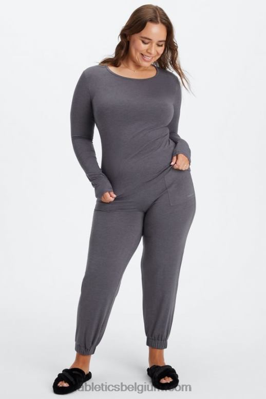 donkere zoete kers/soft shell vrouwen restoreknit taps toelopende broek Fabletics LH20J79