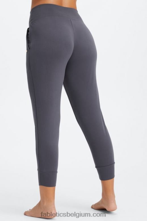 eiland ontsnapping/reflecterend logo vrouwen eco gestroomlijnde gebreide broek met trekkoord Fabletics LH20J99