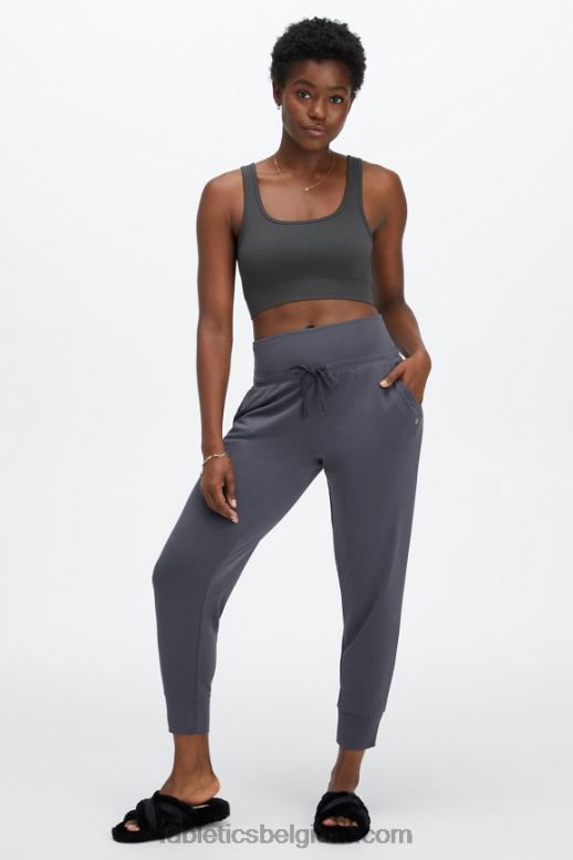 eiland ontsnapping/reflecterend logo vrouwen eco gestroomlijnde gebreide broek met trekkoord Fabletics LH20J99