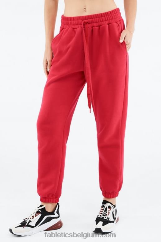 elektrische roos/golvende jachtluipaard vrouwen klassieke joggingbroek Fabletics LH20J174