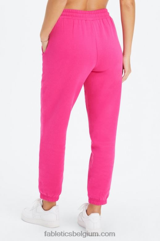 fuchsia/roze rave vrouwen forever fleece joggingbroek Fabletics LH20J68