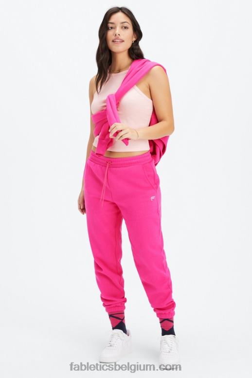 fuchsia/roze rave vrouwen forever fleece joggingbroek Fabletics LH20J68