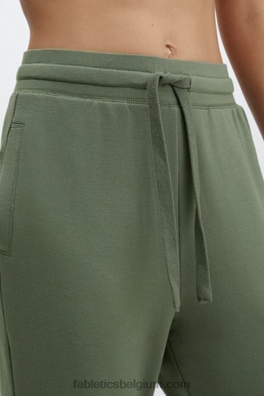 gewassen elektrische kers/wit vrouwen luxe badstof jogger 3 Fabletics LH20J24