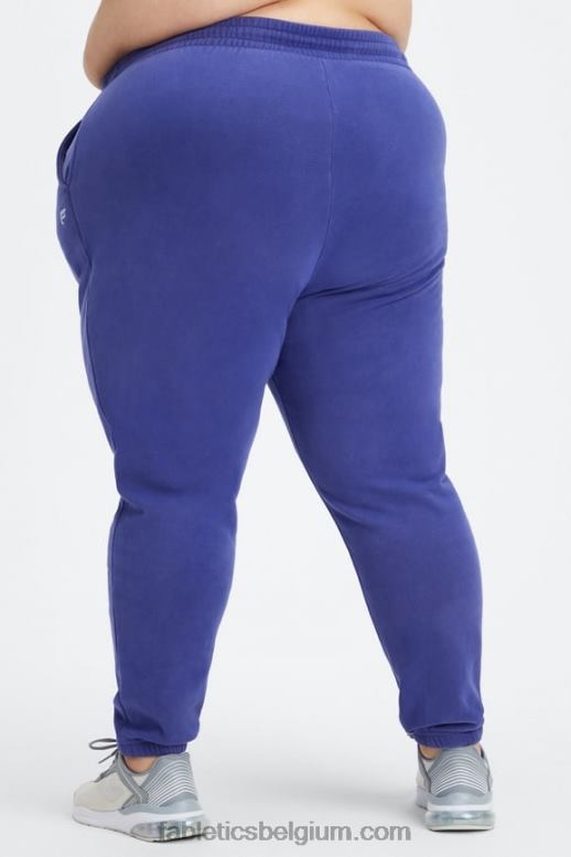 gewassen indigo/wit vrouwen forever fleece joggingbroek Fabletics LH20J75