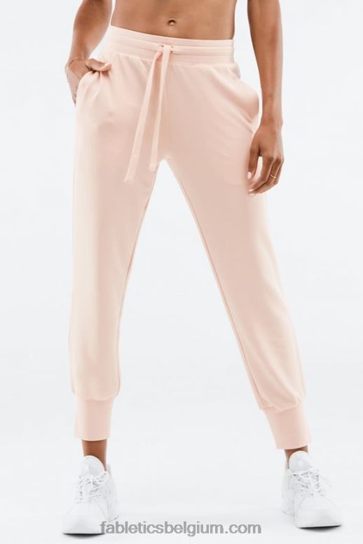 gewassen indigo/wit vrouwen luxe badstof jogger 3 Fabletics LH20J25