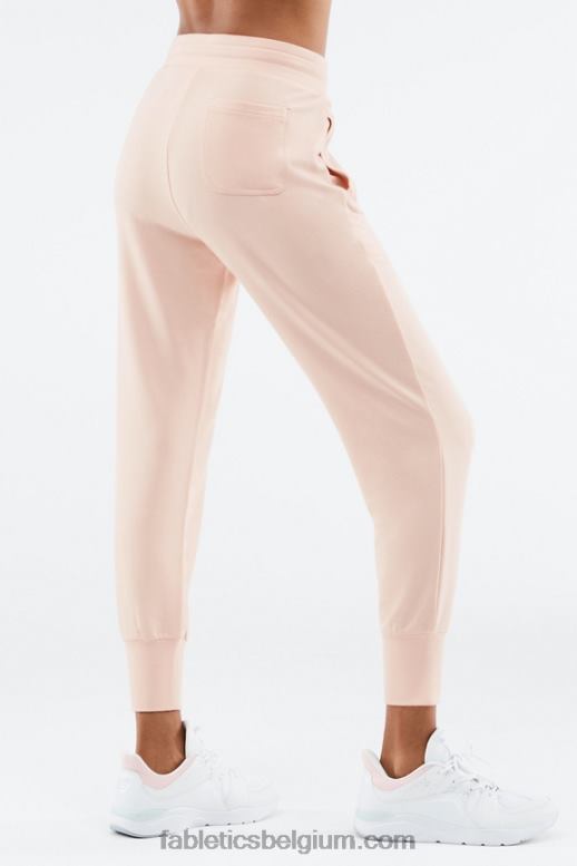 gewassen indigo/wit vrouwen luxe badstof jogger 3 Fabletics LH20J25