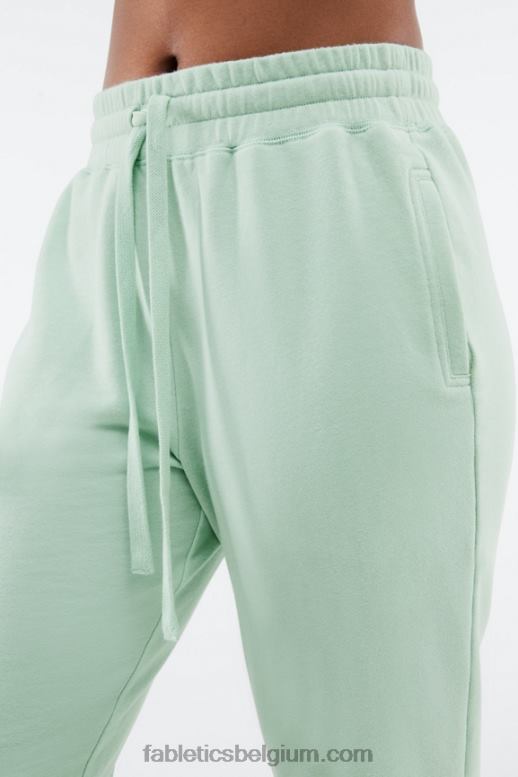 gewassen indigo/wit vrouwen luxe badstof jogger 3 Fabletics LH20J26