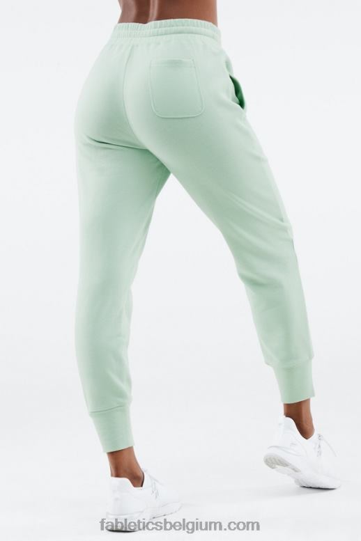 gewassen indigo/wit vrouwen luxe badstof jogger 3 Fabletics LH20J26