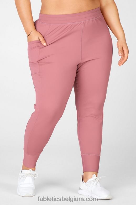 goudsbloem/new wave bloemen vrouwen thermaflex hoog getailleerde pocketjoggingbroek Fabletics LH20J66