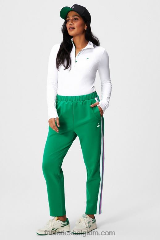 grasgroen/multi streep vrouwen taps toelopende tricot broek Fabletics LH20J34
