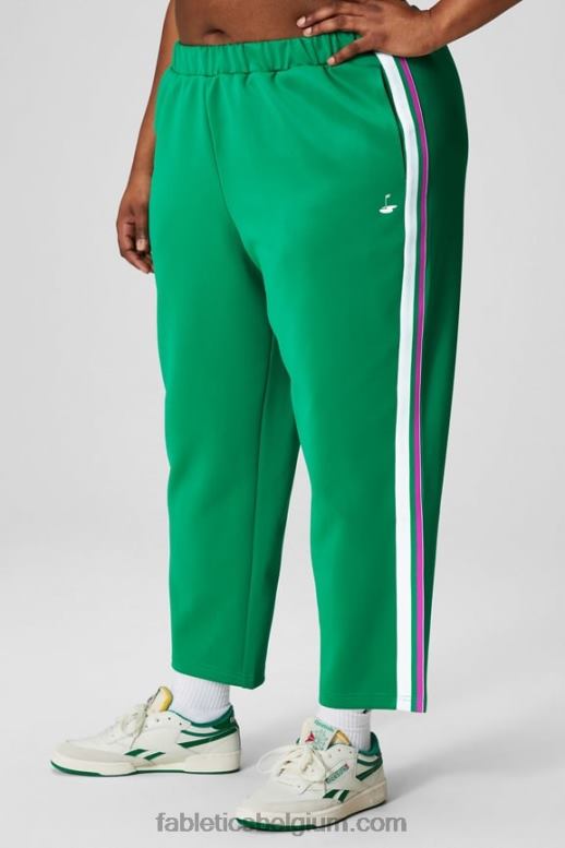 grasgroen/multi streep vrouwen taps toelopende tricot broek Fabletics LH20J35
