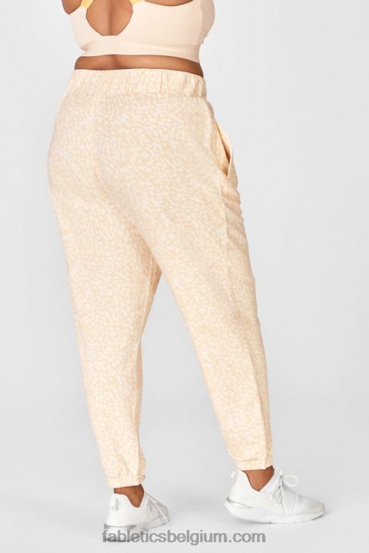honing melk magma/wit vrouwen cloe slanke joggingbroek Fabletics LH20J230
