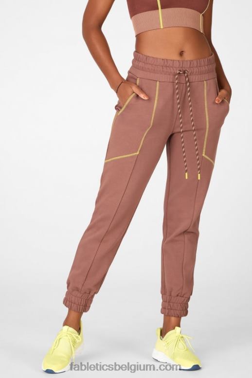 kastanje/gaia/schil vrouwen iris joggingbroek Fabletics LH20J221