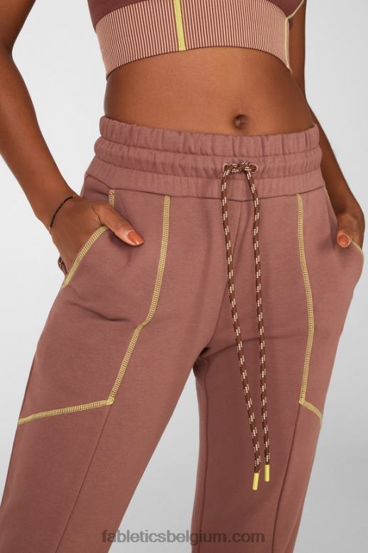 kastanje/gaia/schil vrouwen iris joggingbroek Fabletics LH20J221