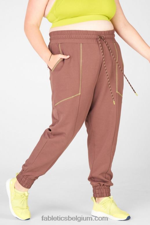 kastanje/gaia/schil vrouwen iris joggingbroek Fabletics LH20J222