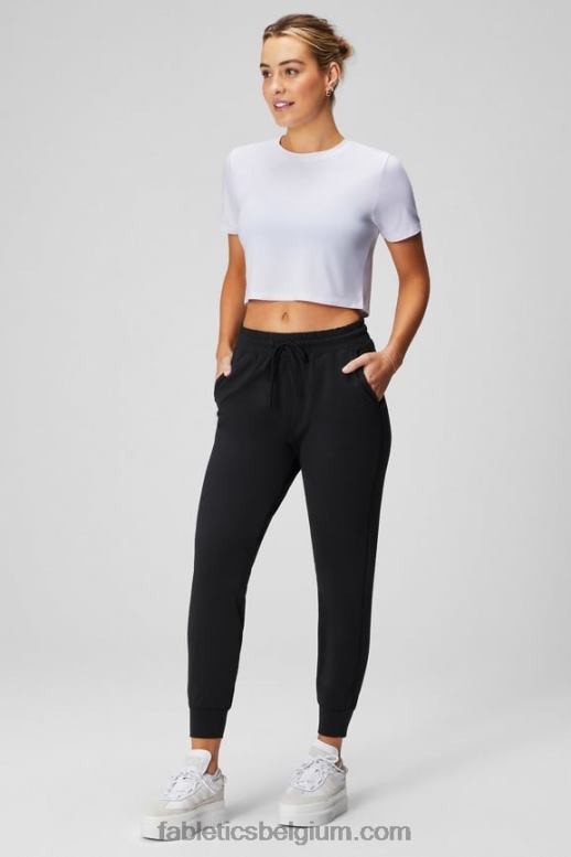 kastanje/gaia/schil vrouwen performance jogger met hoge taille Fabletics LH20J39