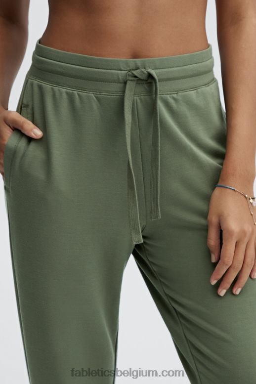 klassiek kersen/reflecterend zilver vrouwen go-to taps toelopende joggingbroek Fabletics LH20J143