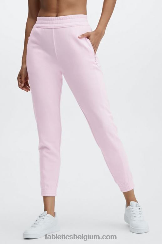 klassieke wit/maagdenpalm pons vrouwen milieubewuste slanke joggingbroek Fabletics LH20J56