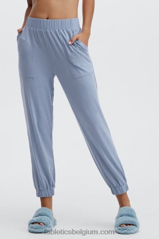 klassieke witte/collegiale marine/tennis afbeelding vrouwen restoreknit taps toelopende broek Fabletics LH20J78
